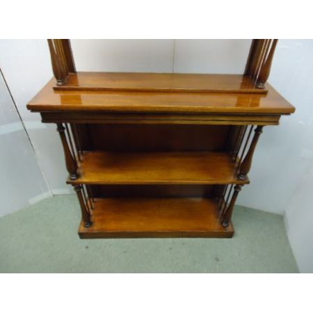 antikes Mahagonibücherregal aus Massivholz