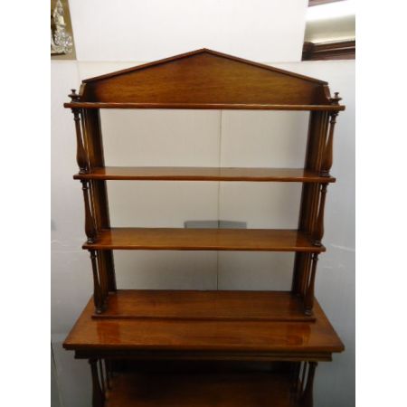 antikes Mahagonibücherregal aus Massivholz