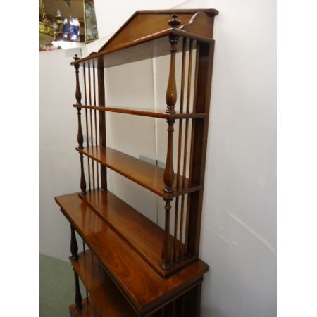 antikes Mahagonibücherregal aus Massivholz