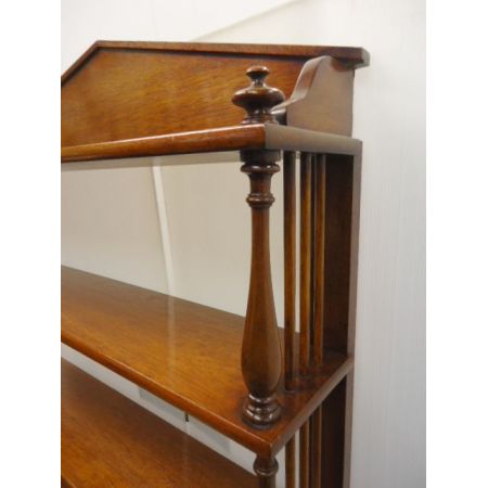 antikes Mahagonibücherregal aus Massivholz