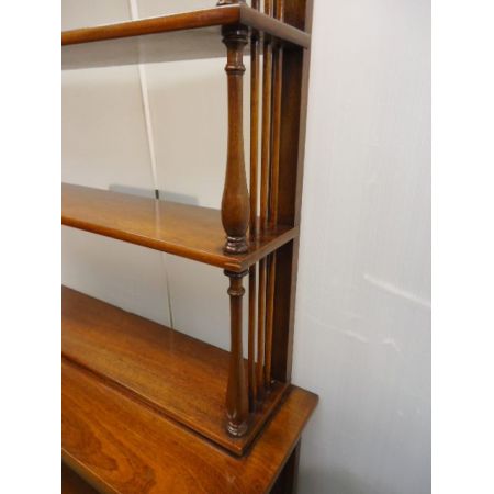 antikes Mahagonibücherregal aus Massivholz