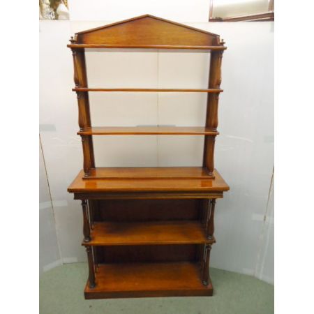 antikes Mahagonibücherregal aus Massivholz