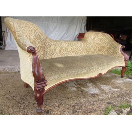 früh viktorianisches Mahagoni-Showood-Doppelsofa mit hoher Rückenlehne, original antik 