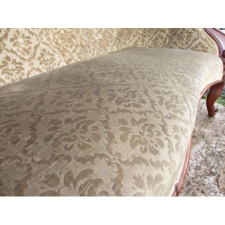 früh viktorianisches Mahagoni-Showood-Doppelsofa mit hoher Rückenlehne, original antik 