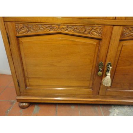 Nussbaum Bücherschrank Massivholz antik ca 1930