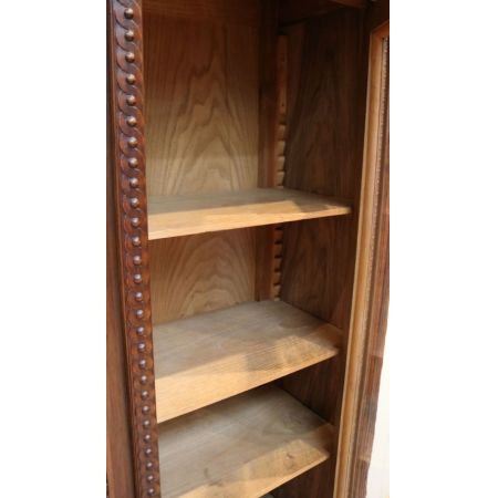 Nussbaum Bücherschrank Massivholz antik ca 1910