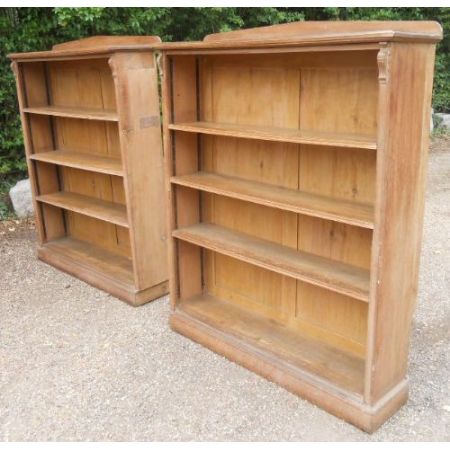 Zwei edwardianische Eichen Bücherschränke Massivholz antik ca1890