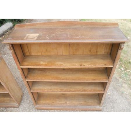 Zwei edwardianische Eichen Bücherschränke Massivholz antik ca1890