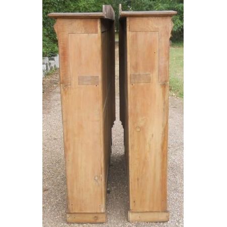 Zwei edwardianische Eichen Bücherschränke Massivholz antik ca1890