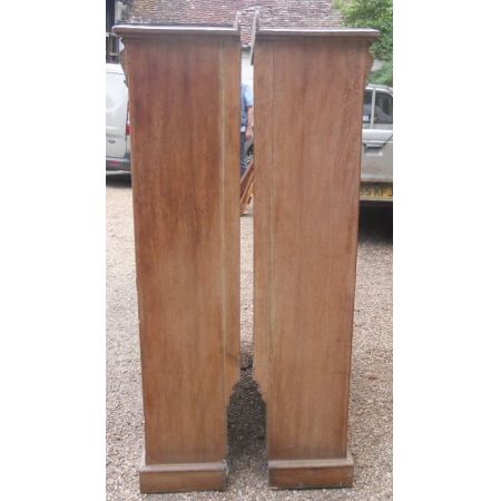 Zwei edwardianische Eichen Bücherschränke Massivholz antik ca1890