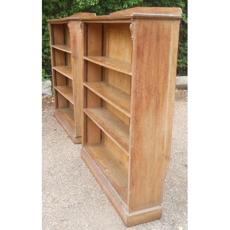 Zwei edwardianische Eichen Bücherschränke Massivholz antik ca1890