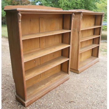 Zwei edwardianische Eichen Bücherschränke Massivholz antik ca1890