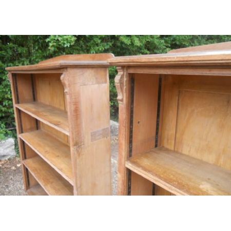 Zwei edwardianische Eichen Bücherschränke Massivholz antik ca1890