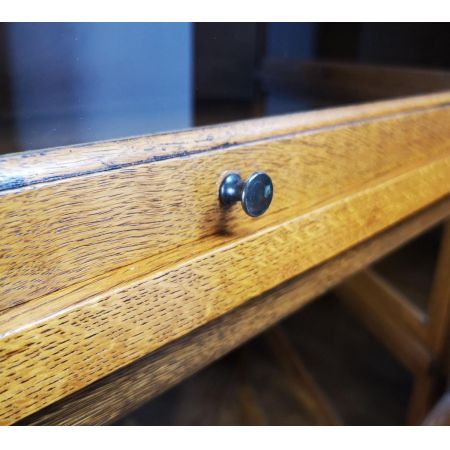 Zwei Art Deco Eichen Bücherschränke Massivholz antik ca 1940