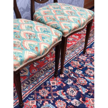 Edwardianisches Paar Schlafzimmer Stühle Massivholz antik ca 1890