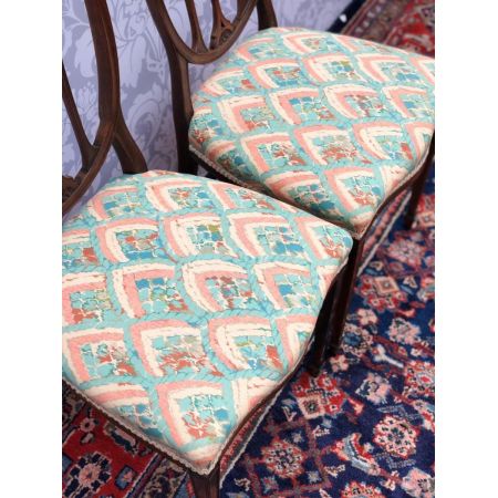 Edwardianisches Paar Schlafzimmer Stühle Massivholz antik ca 1890