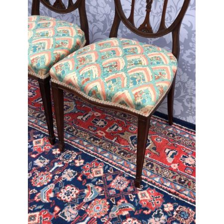 Edwardianisches Paar Schlafzimmer Stühle Massivholz antik ca 1890