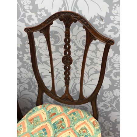 Edwardianisches Paar Schlafzimmer Stühle Massivholz antik ca 1890