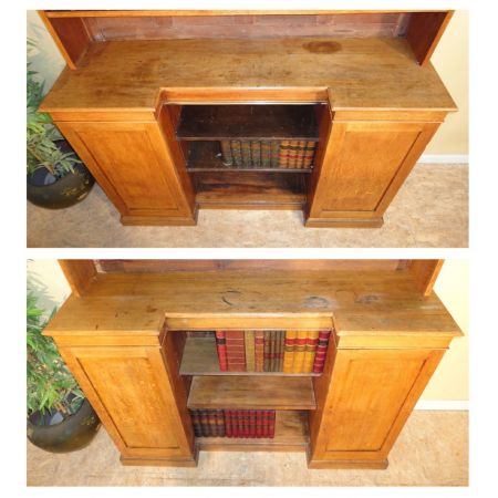 Antik Paar Kunsthandwerk Eiche Bücherschränke Massivholzschränke spätes 19. Jahrhundert