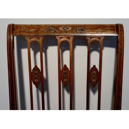 Paar Stühle Palisander Massivholzstühle antik edwardianisch