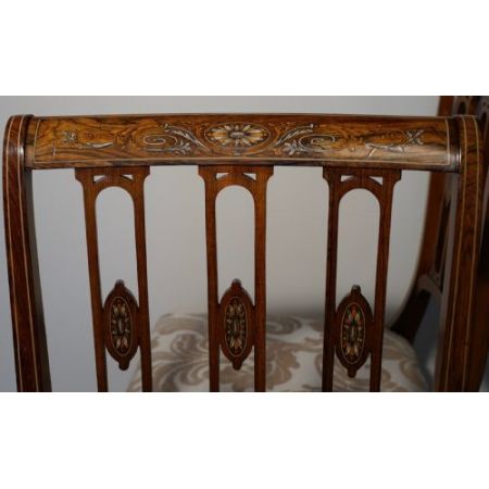 Paar Stühle Palisander Massivholzstühle antik edwardianisch