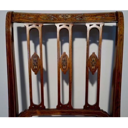 Paar Stühle Palisander Massivholzstühle antik edwardianisch