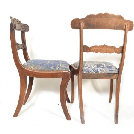 Satz / Set von sehcs Stühlen Mahagoni Massivholzstühle antik 19, Jahrhundert