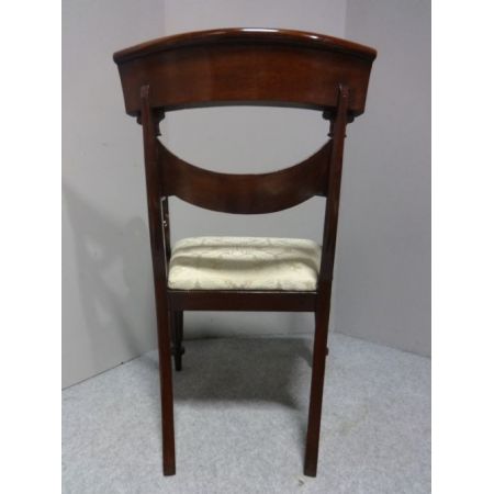 Set Satz von vier Stühlen William 4. Mahagoni Massivholzstühle Regentschaft