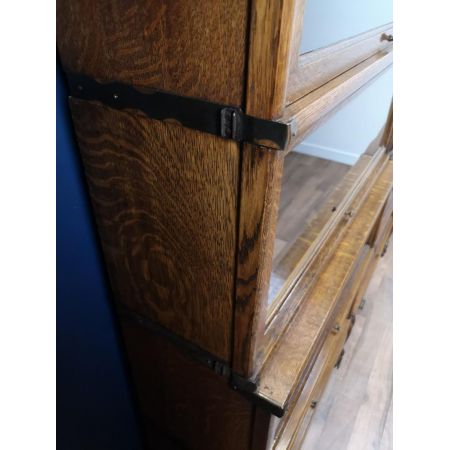 antiker Eichen Globe Wernicke "Barristers" Bücherschrank, verglast um 1900