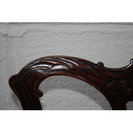 Set aus 8 antiken Esszimmerstühlen im Chippendale-Stil