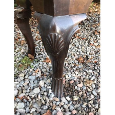 große antike edwardianische Mahagonivitrine, aus Massivholz