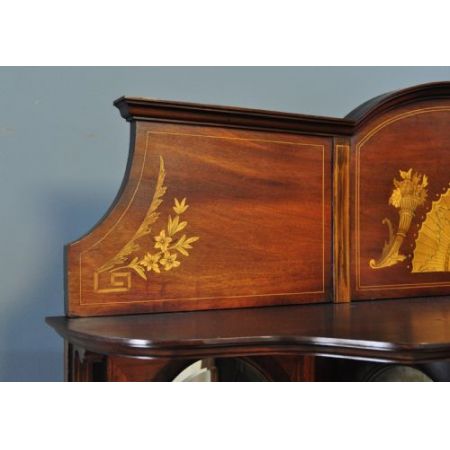 Große perfekte antike Vitrine Glasvitrine Mahagoni, sehr frühes 20. Jahrhundert