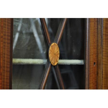 Große perfekte antike Vitrine Glasvitrine Mahagoni, sehr frühes 20. Jahrhundert