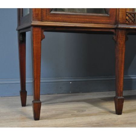 Große perfekte antike Vitrine Glasvitrine Mahagoni, sehr frühes 20. Jahrhundert