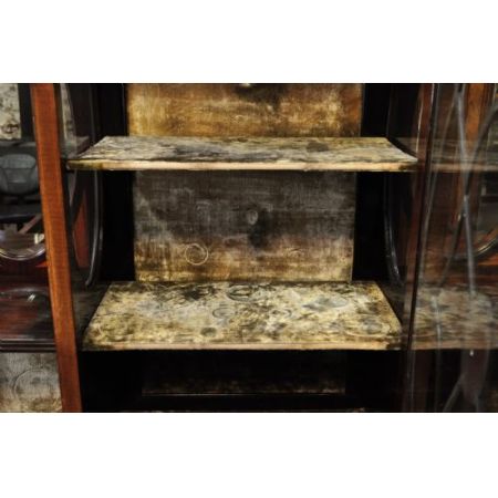 Große perfekte antike Vitrine Glasvitrine Mahagoni, sehr frühes 20. Jahrhundert