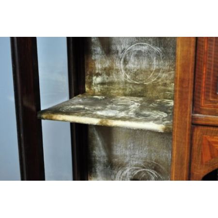 Große perfekte antike Vitrine Glasvitrine Mahagoni, sehr frühes 20. Jahrhundert