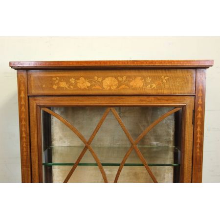 Mahagoni Vitrine antik Massivholzvitrine ca. 1890