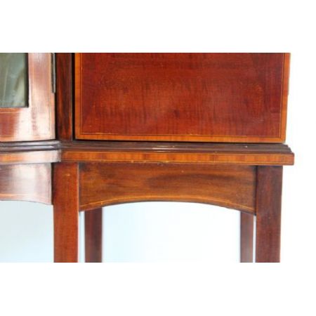 Kunsthandwerk Vitrine Glasvitrine Mahagoni Massivholzschrank antik ca. 1880