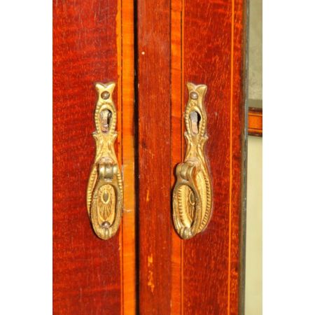 Kunsthandwerk Vitrine Glasvitrine Mahagoni Massivholzschrank antik ca. 1880