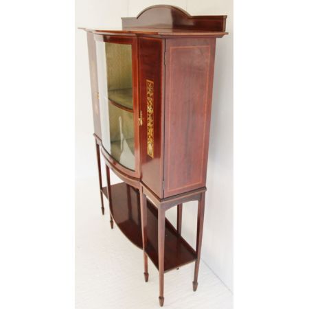 Kunsthandwerk Vitrine Glasvitrine Mahagoni Massivholzschrank antik ca. 1880