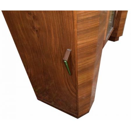 Art Deco Vitrine Nussbaumholz Glasvitrine antik ca. 1930