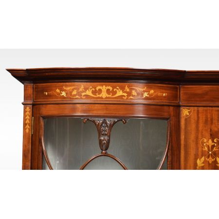 19th Century Antique Victorian Display Cabinet, Antike Viktorianische Vitrine aus Mahagoni, 19. Jahrhundert