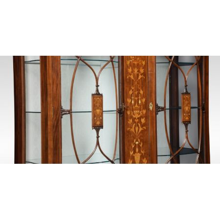 19th Century Antique Victorian Display Cabinet, Antike Viktorianische Vitrine aus Mahagoni, 19. Jahrhundert