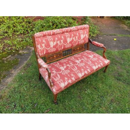 Palisander Fenstersitzer Sofa antik ca. 1890