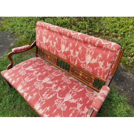 Palisander Fenstersitzer Sofa antik ca. 1890