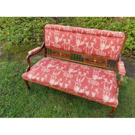 Palisander Fenstersitzer Sofa antik ca. 1890