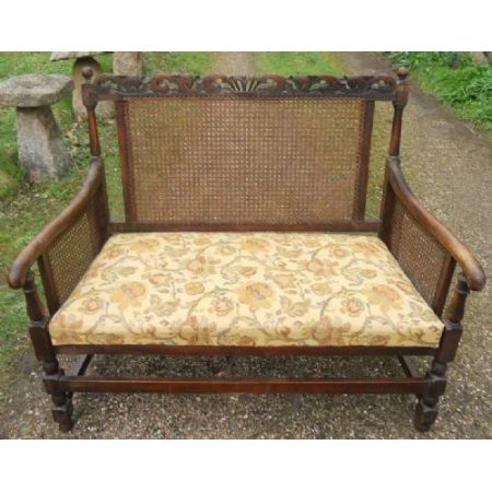 Sizbank Zweisitzer antik ca. 1920