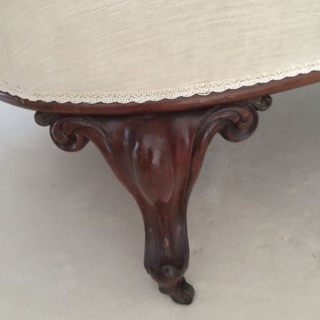 Chaise Longue antik Mahagoni Massivholzsofa 19. Jahrhundert