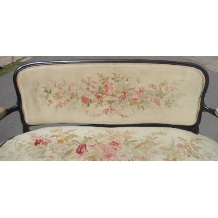 antikes französisches Salon-Sofa aus Walnussholz