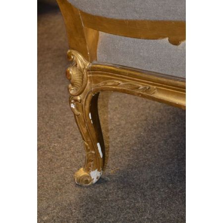 Französisches vergoldetes gerahmtes Sofa antik 19. Jahrhundert